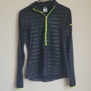 🎁5 For $20 Nike Black and Neon Green Striped Hoodie